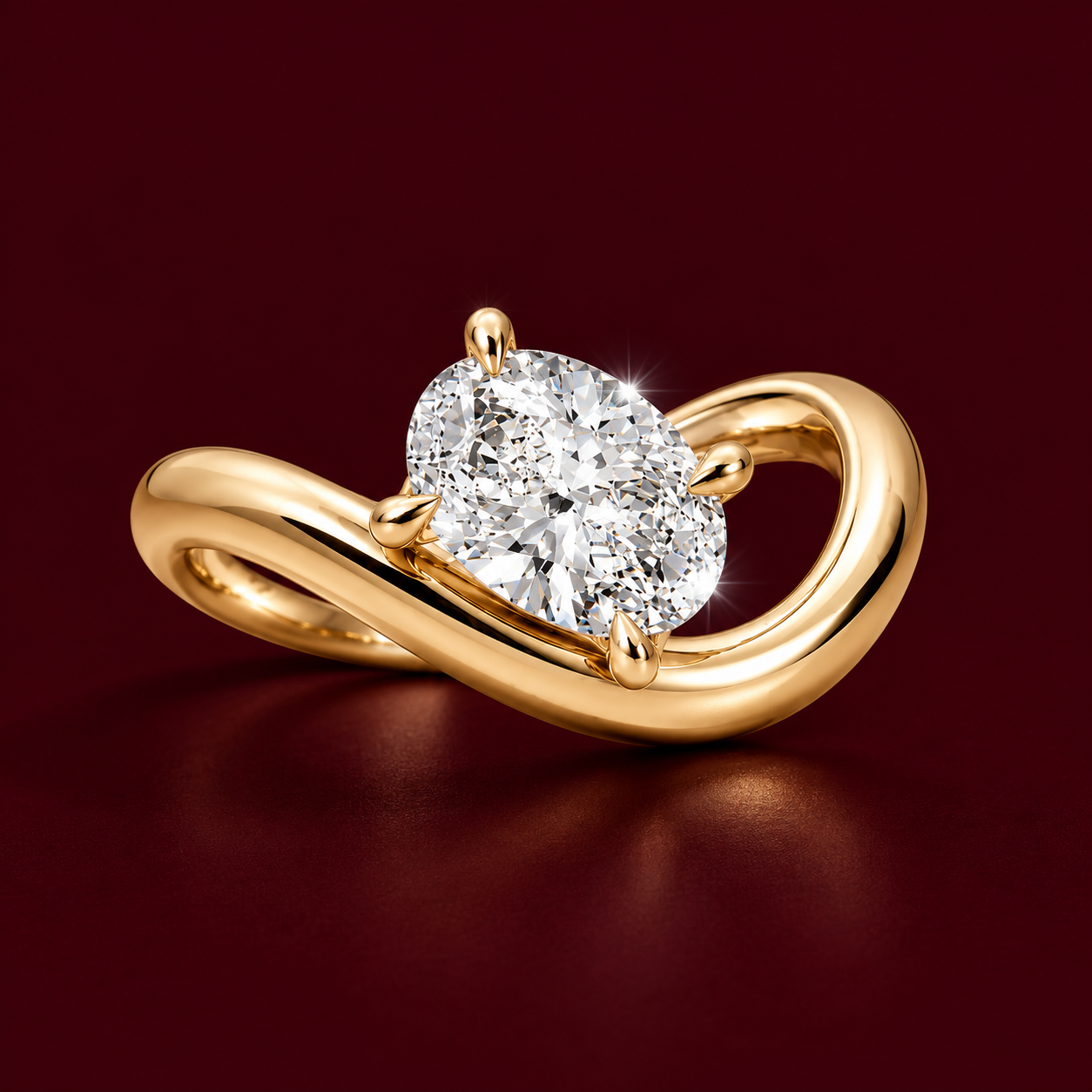 Serpentine Solitaire Ring